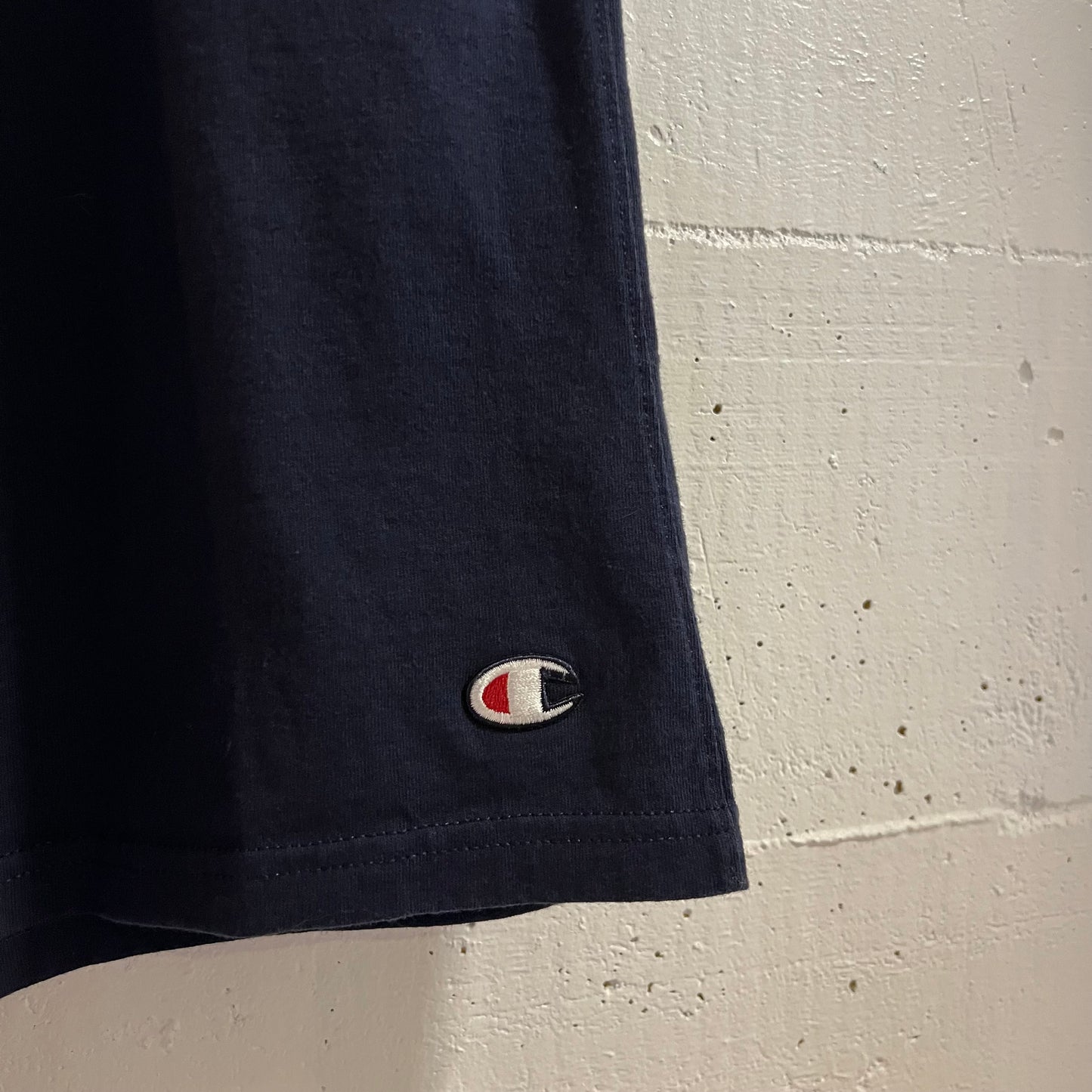 Y2K Champion Cotton Athletic Drawstring Shorts - Size XL - Navy