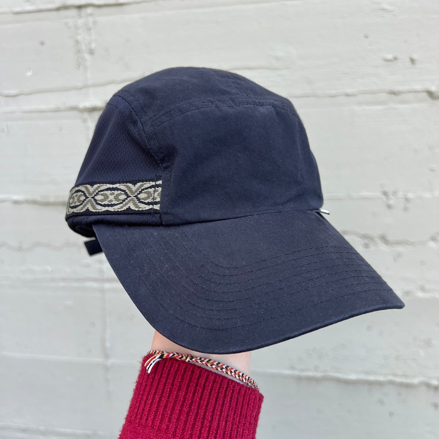 Vintage Teva 5-Panel Mesh Hiking Camp Cap - O/S - Black/Multi