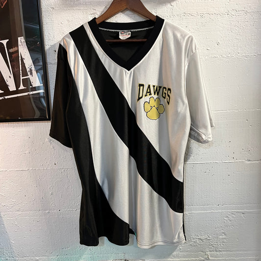 Vintage 90's Don Alleson Athletics 'Dawgs' Soccer Jersey - Size Large - Black/White - Made In USA