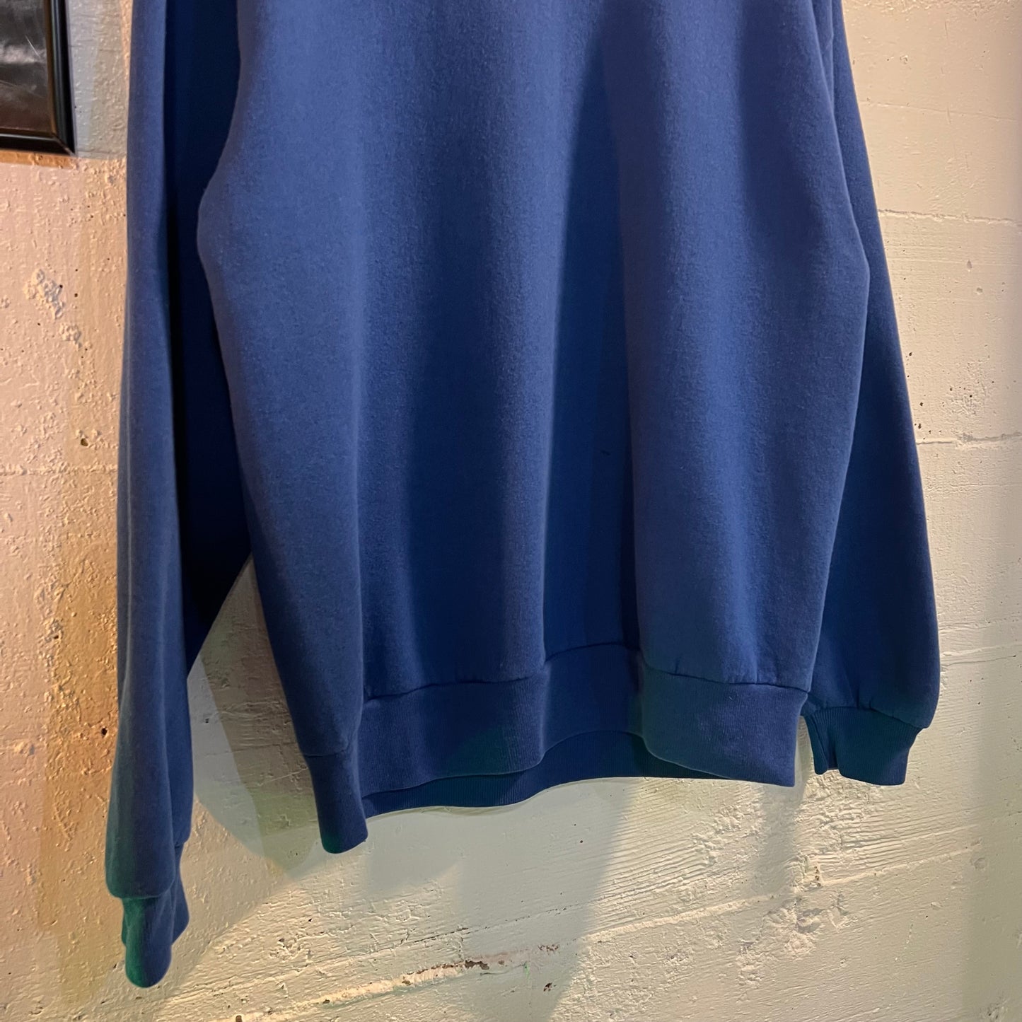 Vintage 1980's Jerzees Blank Crewneck Sweatshirt - Size Large - Made In USA - Royal Blue