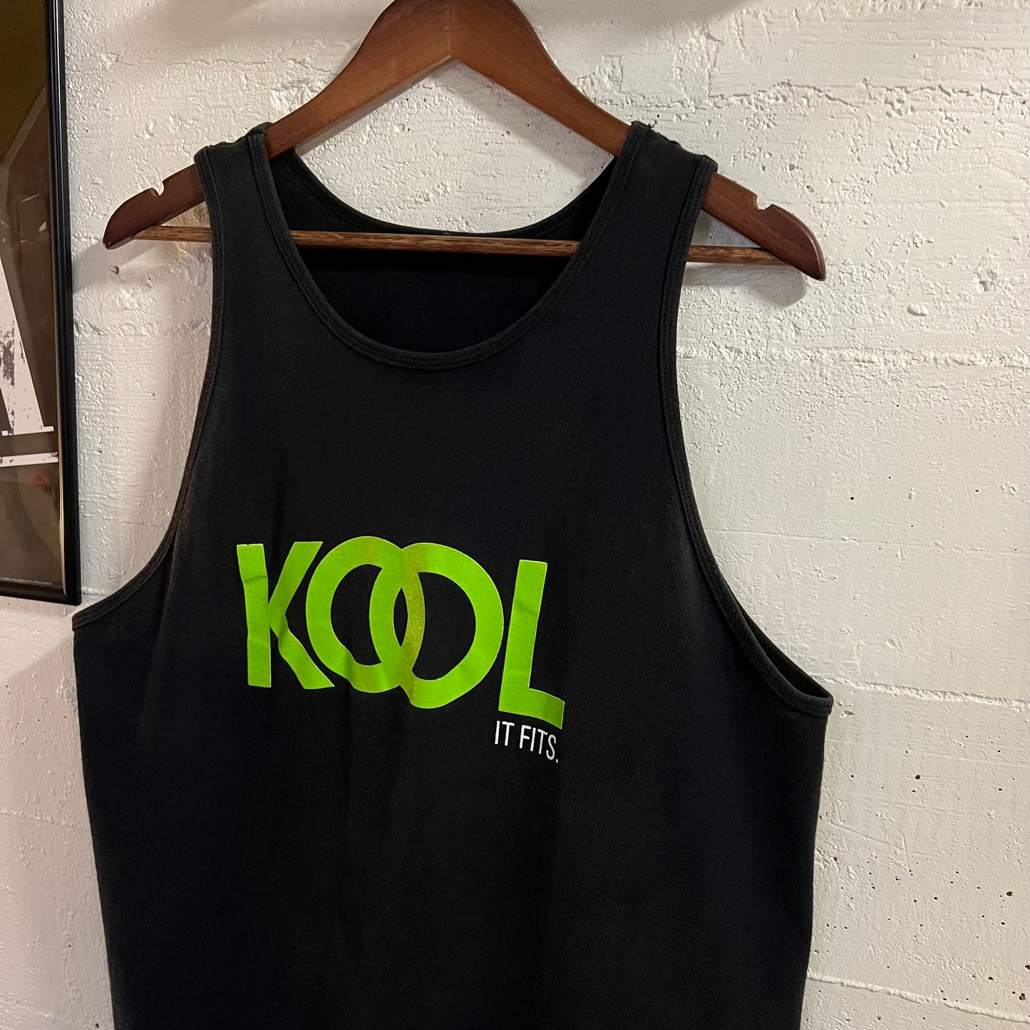 Vintage 90’s Faded KOOL Cigarettes ‘It Fits.’ Tank Top - Size Large - Black/Green/White