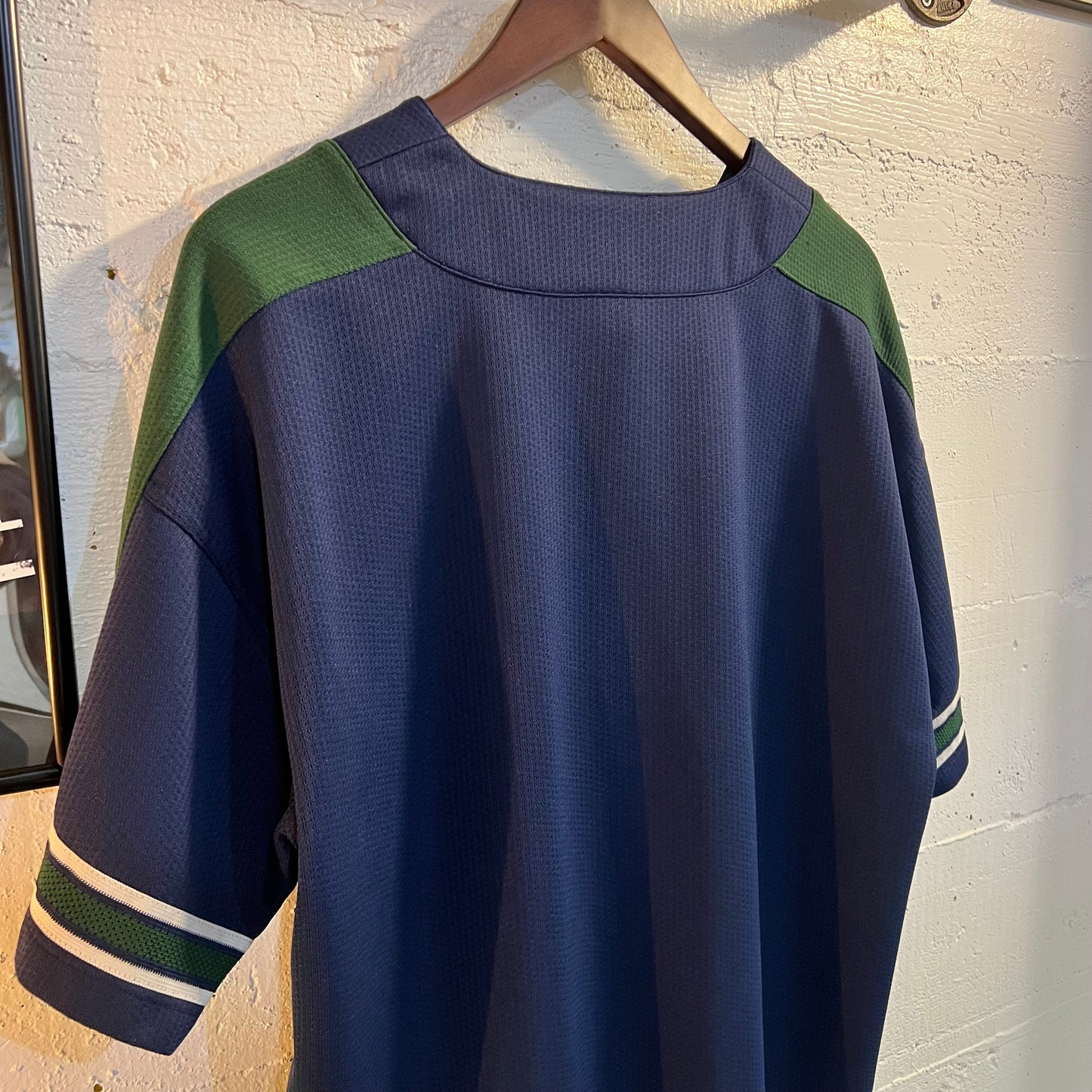 Vintage 90's Milwaukee Brewers Starter Stitched Baseball Jersey - Size XL - Navy/Green/Yellow