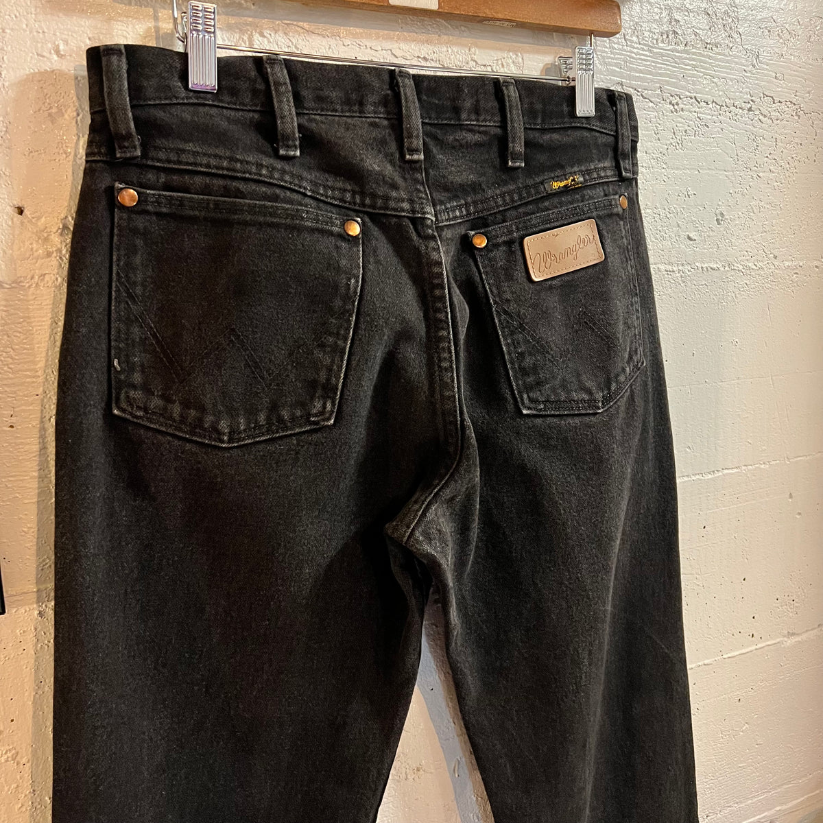 Vintage Wrangler 13MWZWK Cowboy Cut Denim Jeans - Size 31" x 30" - Faded Black - 100% Cotton