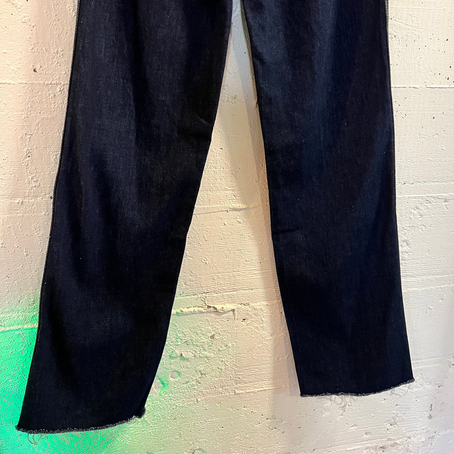 Vintage 70’s Jean St. Germain Paris High Waisted Raw Denim Jeans - Size Women’s 10/11 - Fabric Made In USA - Raw Denim