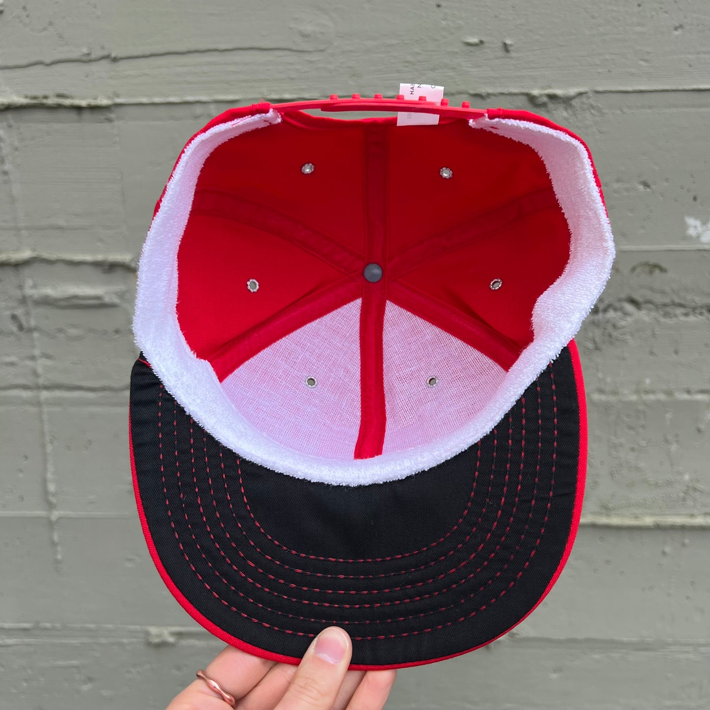 Vintage 80's Marlboro Racing Team Snapback Hat - O/S - Made In USA - Red/White