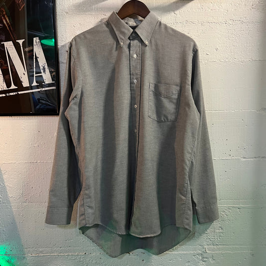 Vintage 90's Sears Roebuck & Co. Chambray Button Down Oxford Dress Shirt - Size L (16.5-34/35) - Made In USA