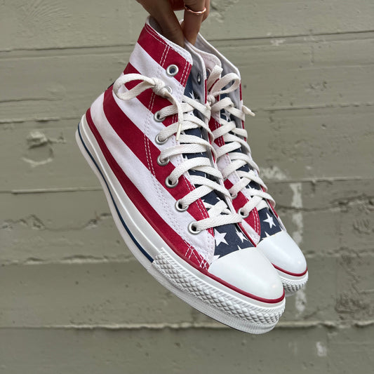 Vintage 2003 Converse Chuck Taylor All Star High Top Sneakers - Size 9M/11W - Red/White/Blue