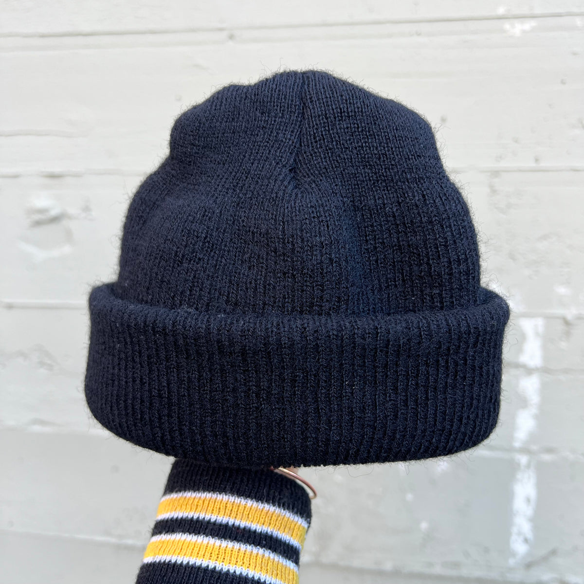 2000's U.S. Navy Wool Knitted Watch Cap Beanie - One Size - Made In USA - SPE1C1-14-D-N004 - Black