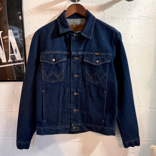 Vintage 2000’s Wrangler Cowboy Cut Unlined Denim Jacket - Size Small - Dark Wash