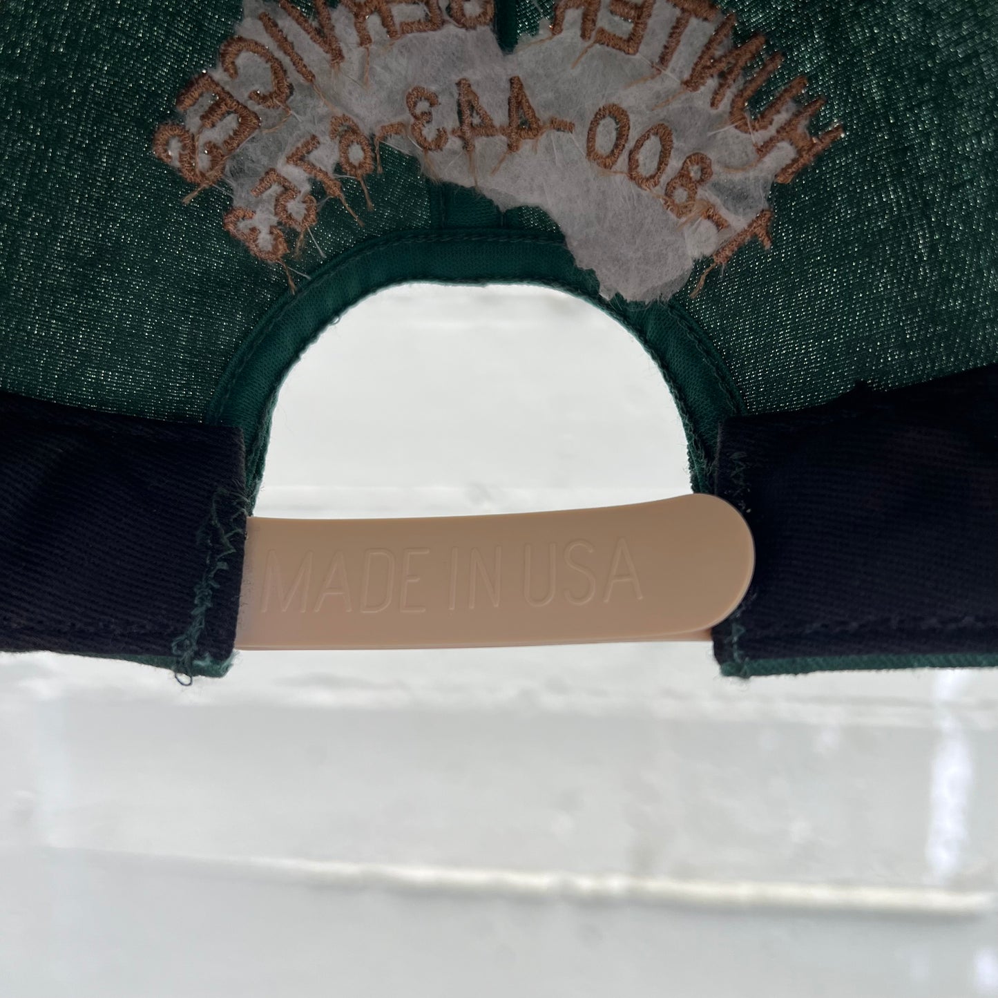 Vintage Embroidered Whitetail Secrets ‘Hunter Services’ 6-Panel Snap Back Trucker Hat - One Size Fits All - Made In USA - Green/Tan/Black