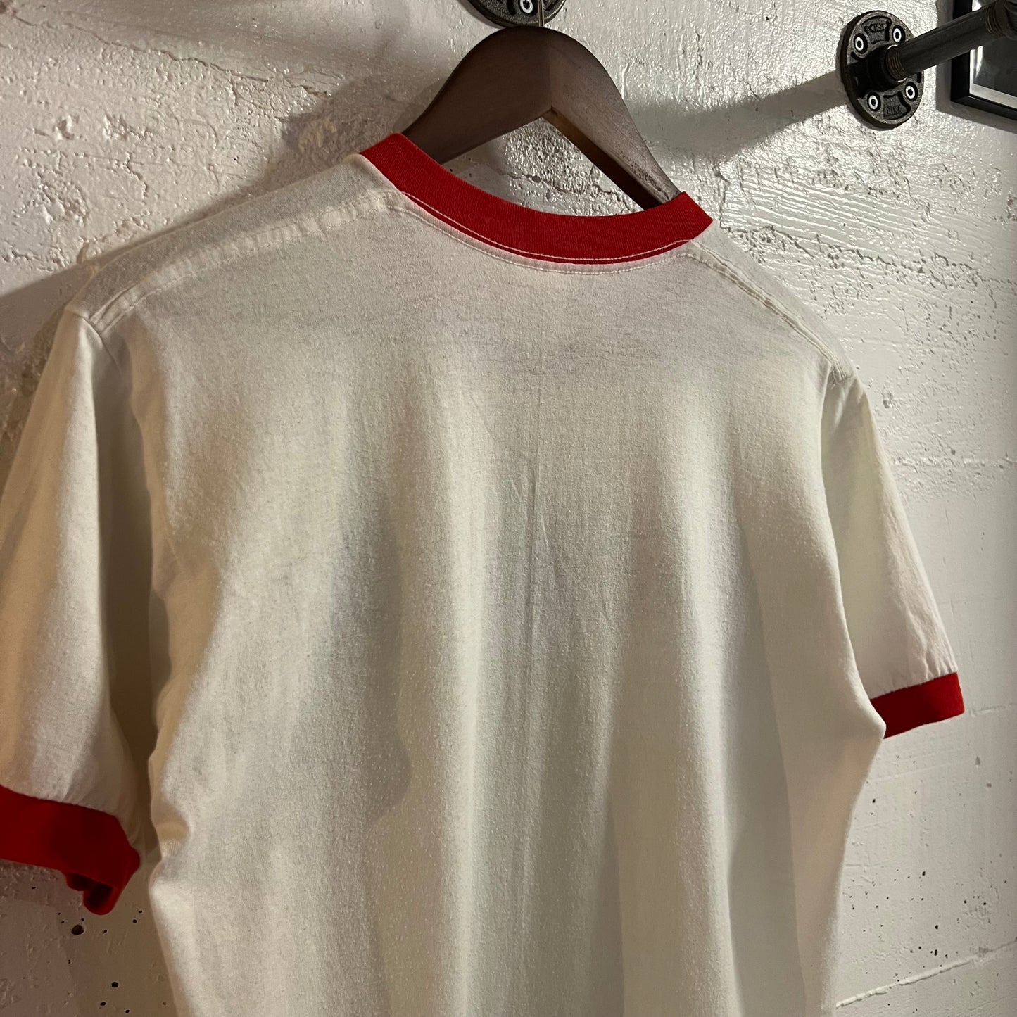 Vintage 80’s Boy Scouts Of America Ringer Single Stitch T-Shirt - Size Large Men’s - Made In USA - White/Red/Black