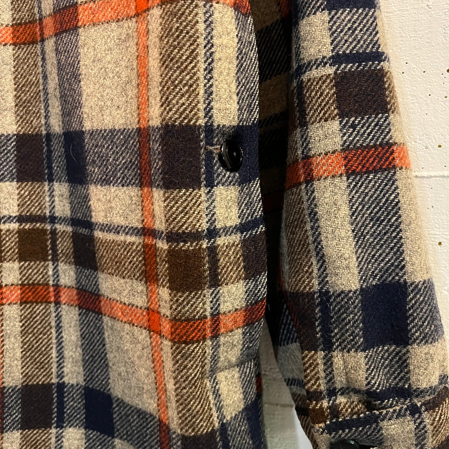 Vintage 1960's/70's Pendleton Wool Plaid Mackinaw Cruiser Jacket - Size Small - Made In USA - 100% Virgin Wool
