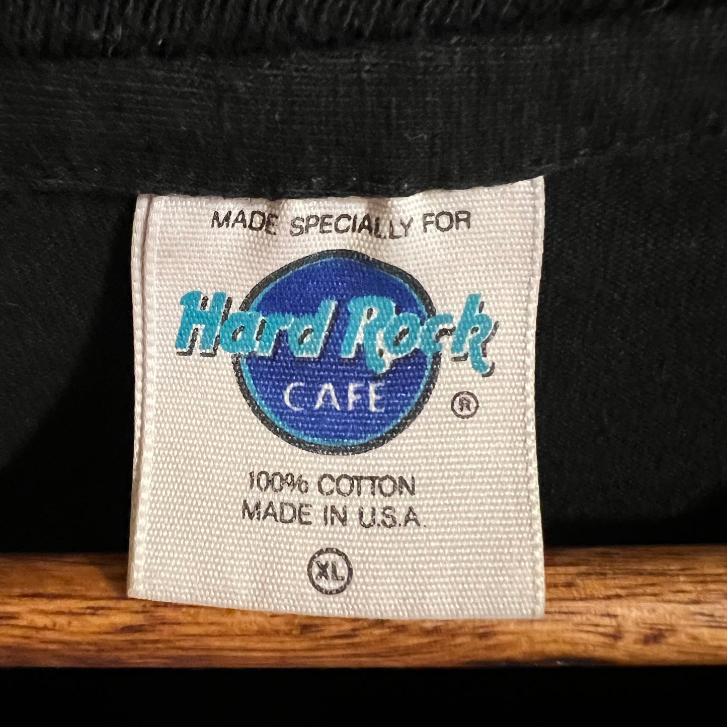 Vintage 90's Hard Rock Cafe San Francisco Single Stitch Classic Logo Graphic T-Shirt - Size XL - Made In USA - Black