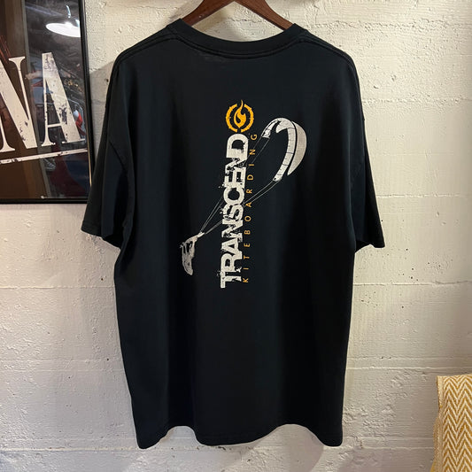 Vintage 2000’s Transcend Kiteboarding Graphic T-Shirt - Size XL - Black/Orange/White
