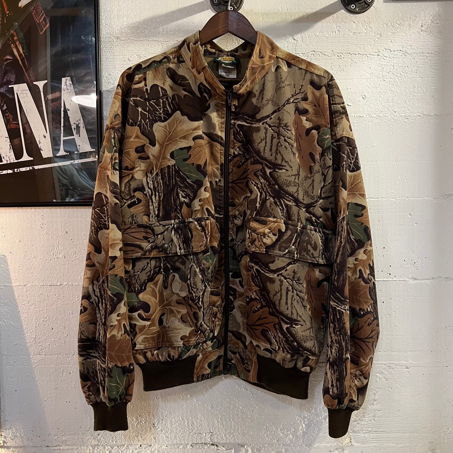 Vintage 90’s Cabela’s Advantage Classic Camo Zip Up Bomber Jacket - Size XL - Made In Canada - Earth Toned