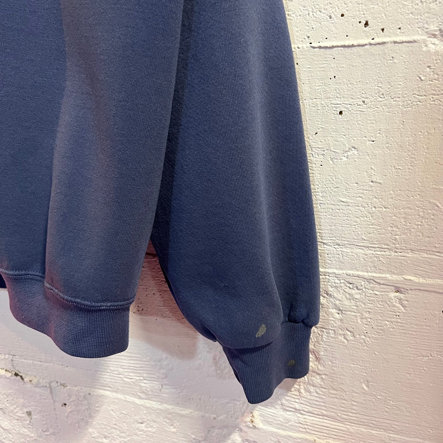 Vintage 2000's Jerzees Super Sweats Blank Faded & Distressed Crewneck Sweatshirt - Size Large - Faded Navy