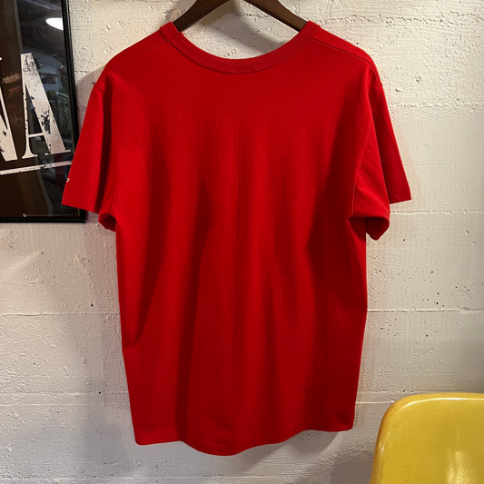 Vintage 80’s Starter New England Patriots NFL Single Stitch T-Shirt - Size Large - Made In USA - Red/White/Blue