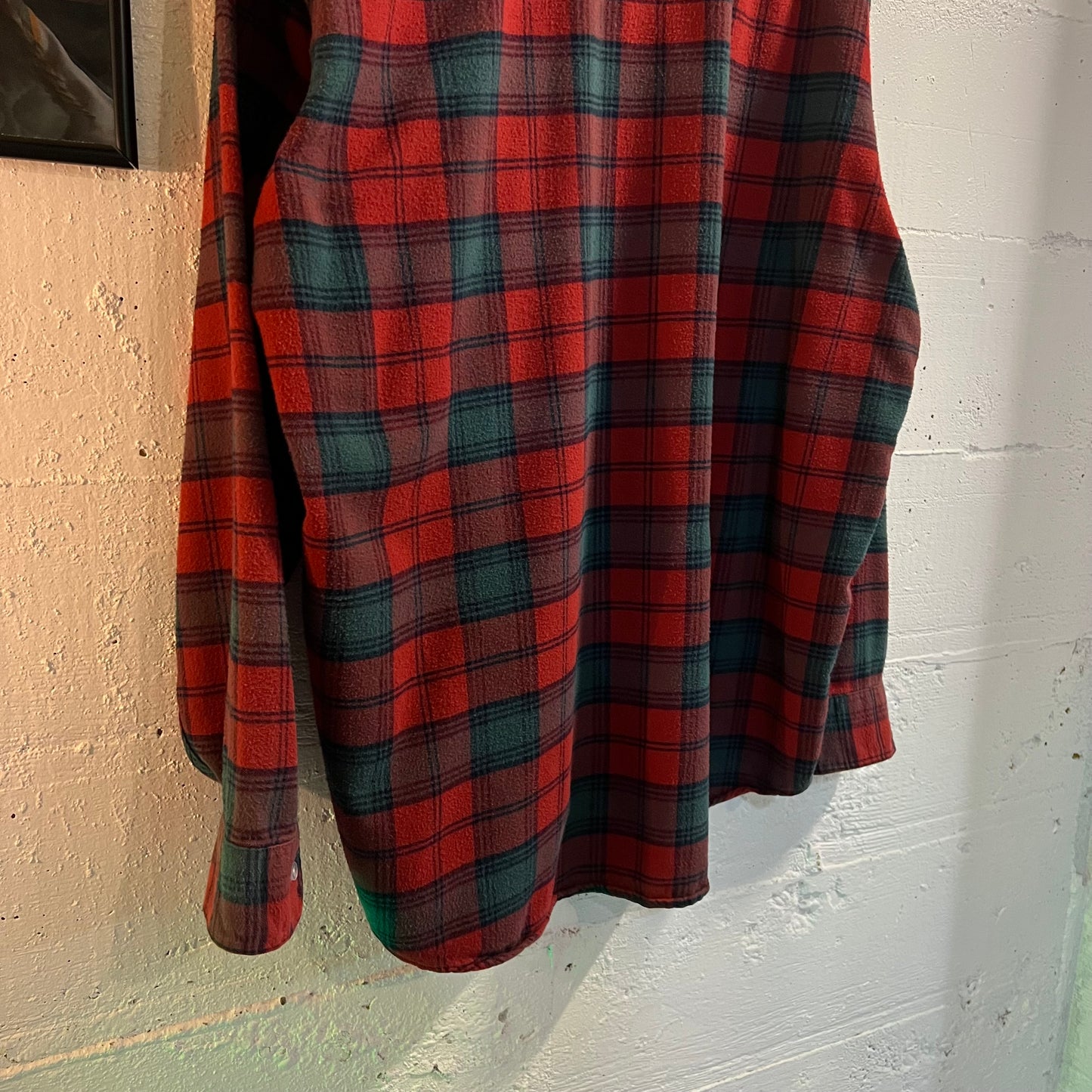 Vintage 90's L.L. Bean Plaid Button Up Flannel - Size XL - Made In USA - Red/Green