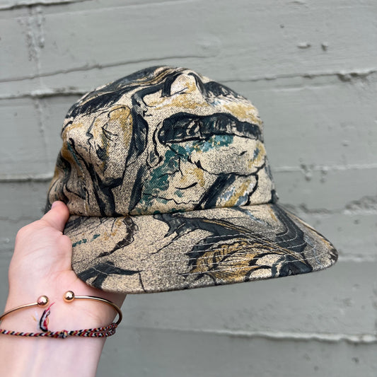 Vintage Backland Real Camo 5-Panel Snapback Hat - O/S - Made In USA - Camouflage