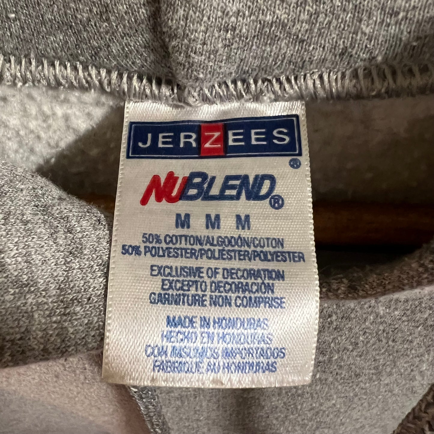 Vintage 2000’s Jerzees Blank Hoodie Sweatshirt - Size Medium - Heather Grey