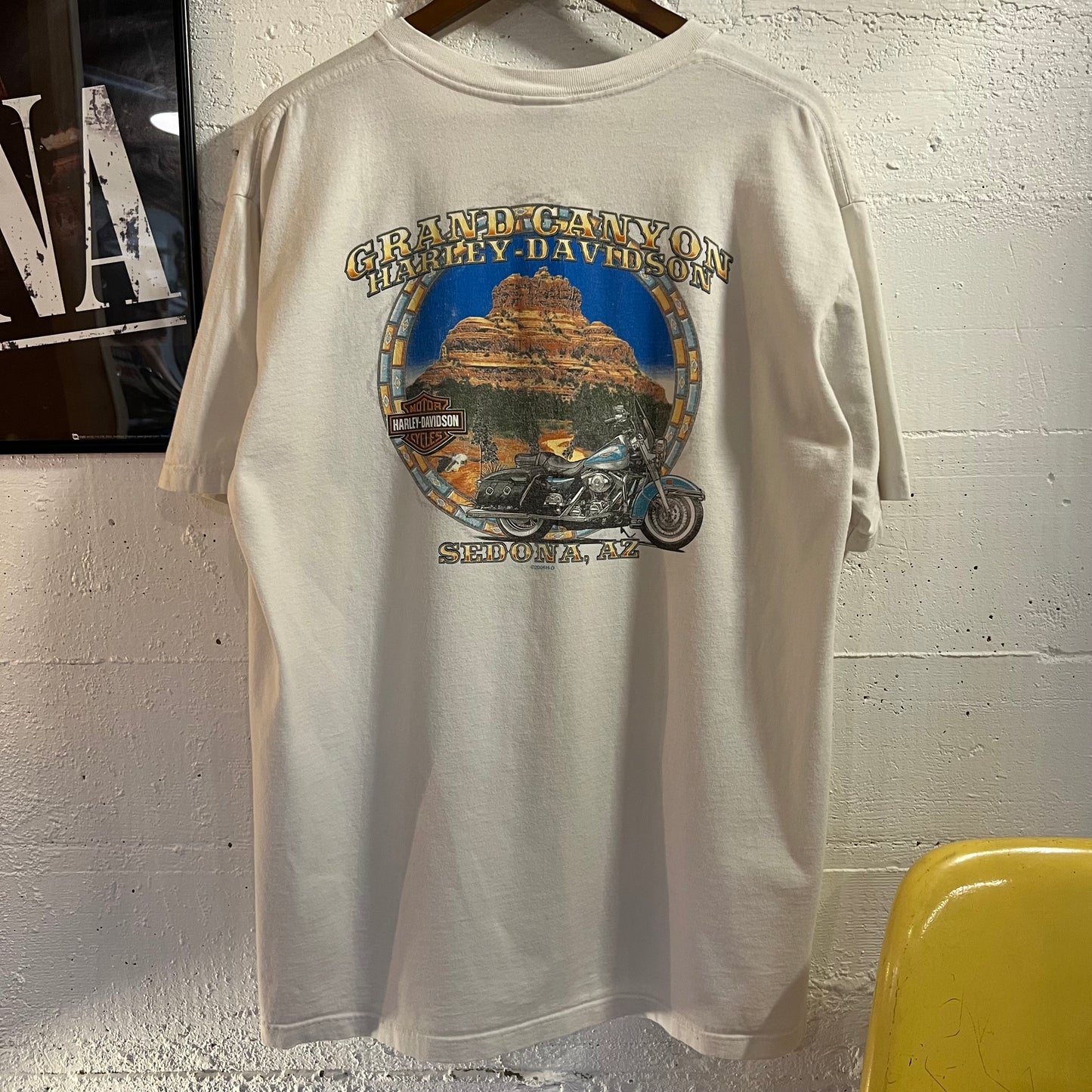 Vintage 2007 Harley Davidson Grand Canyon ‘Sedona, AZ’ Graphic T-Shirt - Size XL - Made In USA - White/Multi