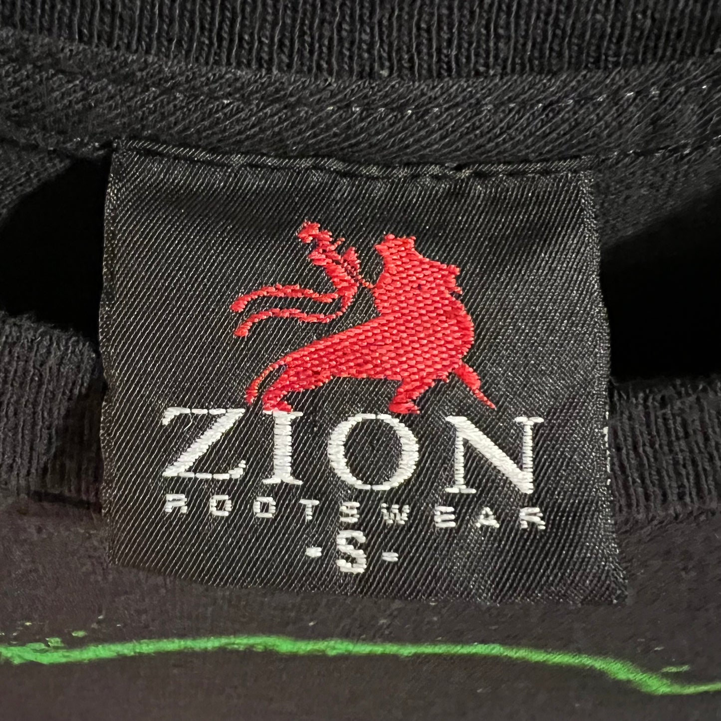 Vintage 90’s Zion Rootswear Bob Marley Large Graphic Baby T-Shirt - Size Small - Made In USA - Black/Multi/Reggae