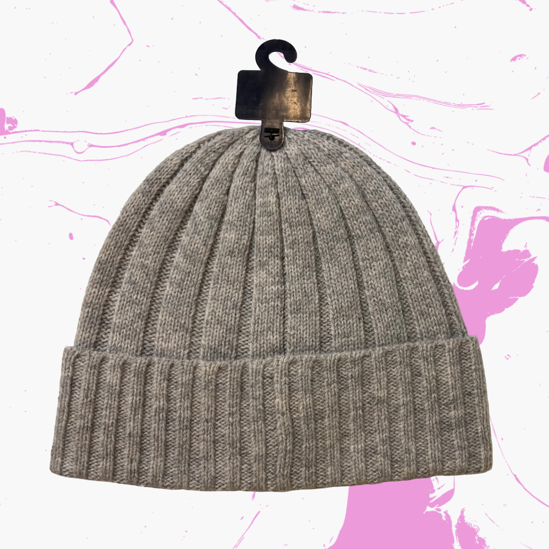 *New* Polo Ralph Lauren Embroidered Horseman Wool Blend Ribbed Knit Cuffed Beanie - O/S - Oatmeal