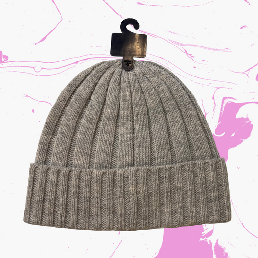 *New* Polo Ralph Lauren Embroidered Horseman Wool Blend Ribbed Knit Cuffed Beanie - O/S - Oatmeal