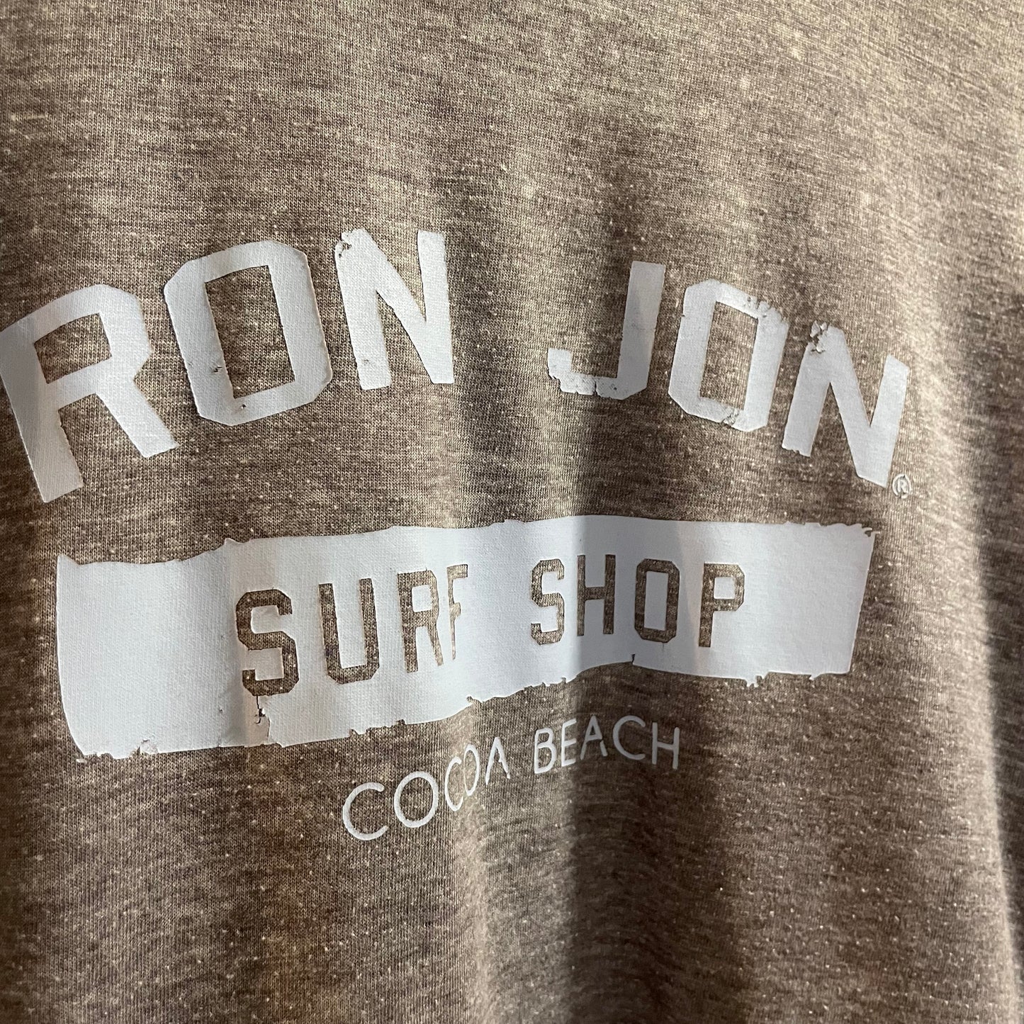 Y2K Ron Jons Surf Shop Jersey Style Baby Tee - Size Medium - Gray/Blue
