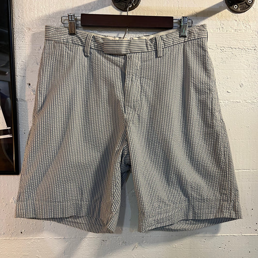 Vintage Polo Ralph Lauren Seersucker Striped Chino Short - Size 31"  - Blue/White
