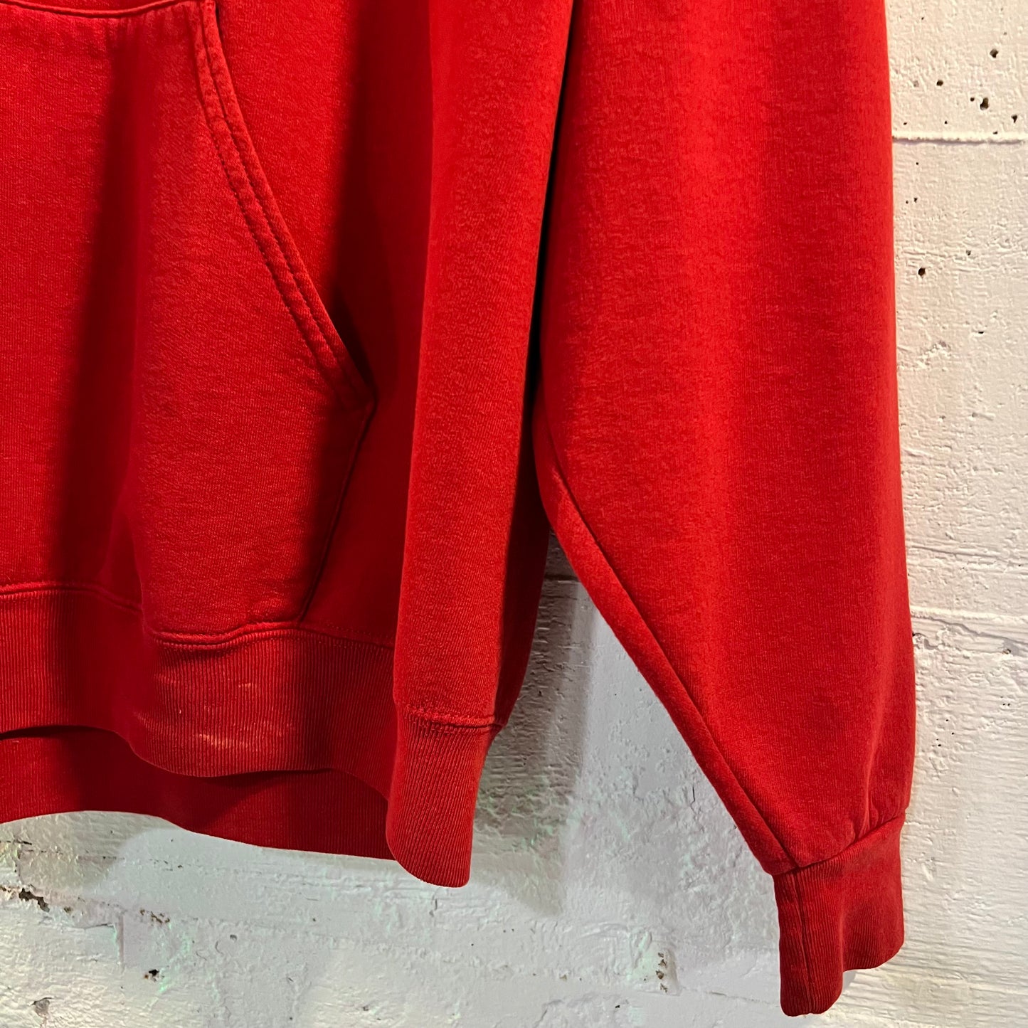 Vintage Distressed Jerzees Turkish Flag Hoodie Sweatshirt - Size XL - Red/White