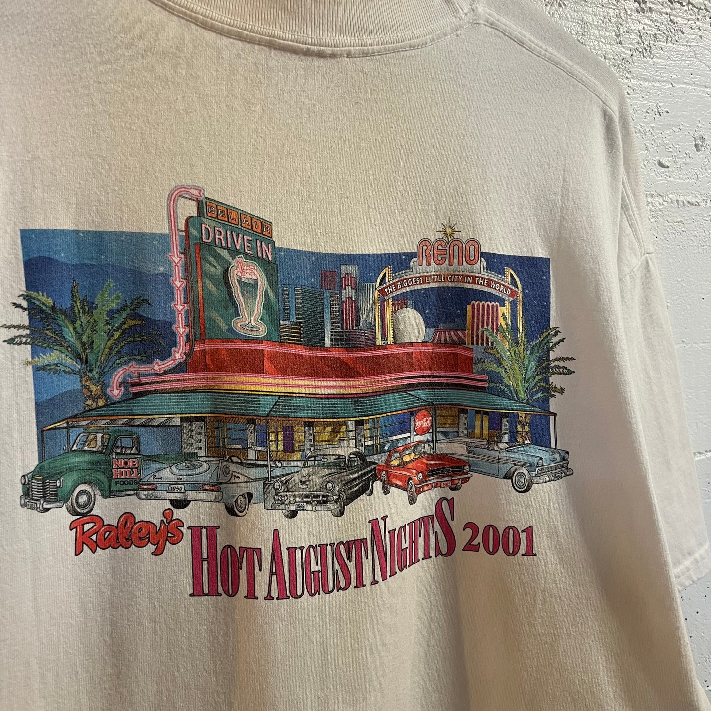 Vintage 2001 Raley’s Hot August Nights Graphic T-Shirt - Size XL - White