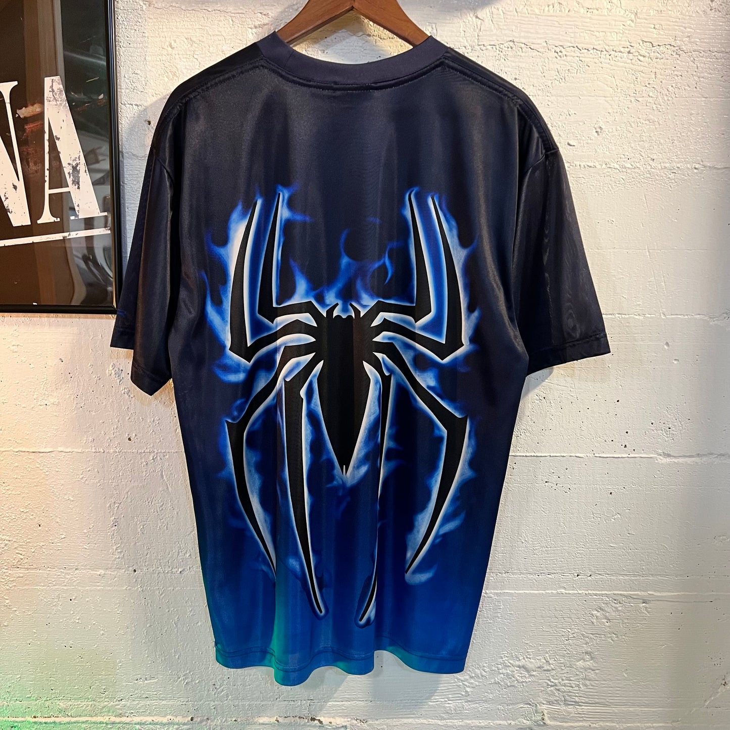 Vintage Y2K SpiderMan 2 T-Shirt - Size Large - Blue/Black/White