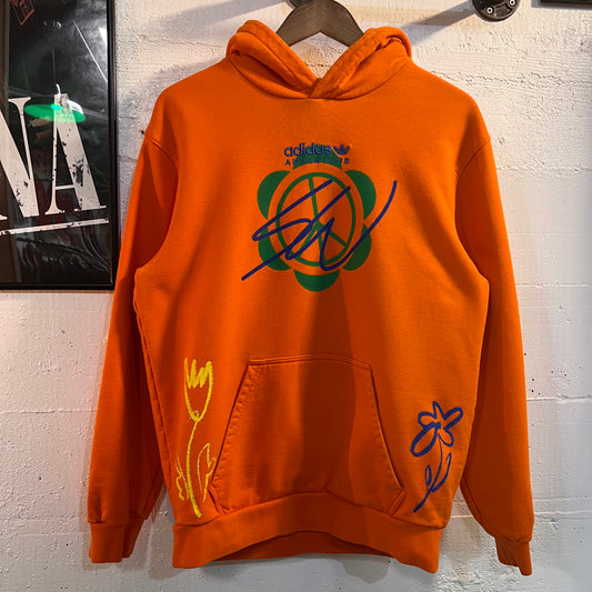 Adidas Sean Wotherspoon Adventure Superturf Hooded Sweatshirt - Size Small - Orange/Multicolor