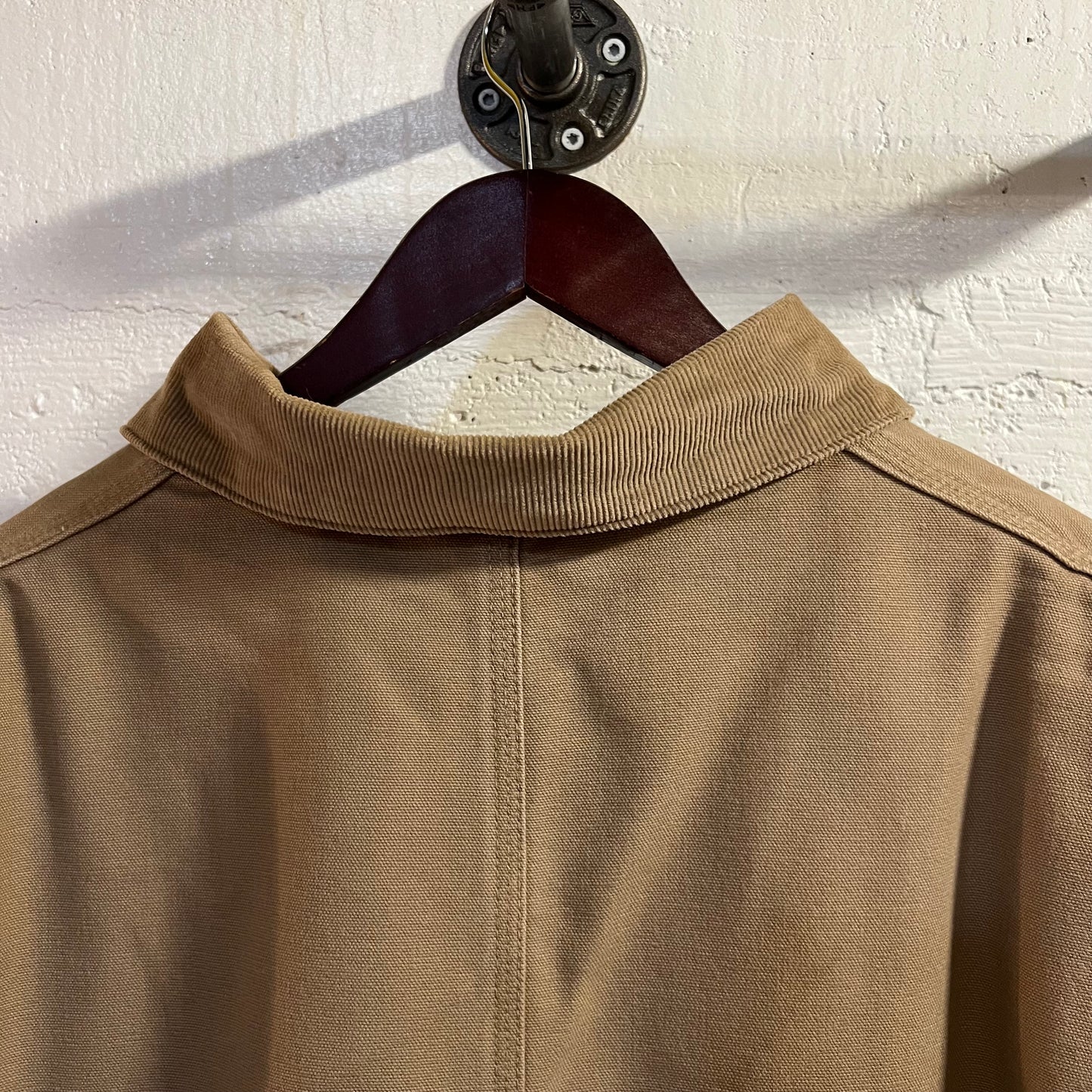 Vintage Carhartt Arctic Detroit Quilt Lined Jacket - Size L/XL - J22 SDL - Beige - Made In USA