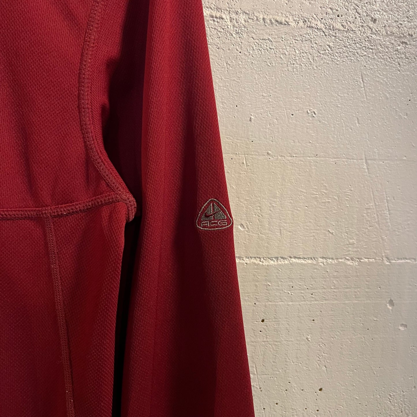 Nike ACG 1 Base Layer Quarter Zip Pullover Athletic Long Sleeve Shirt - Size Small - Maroon