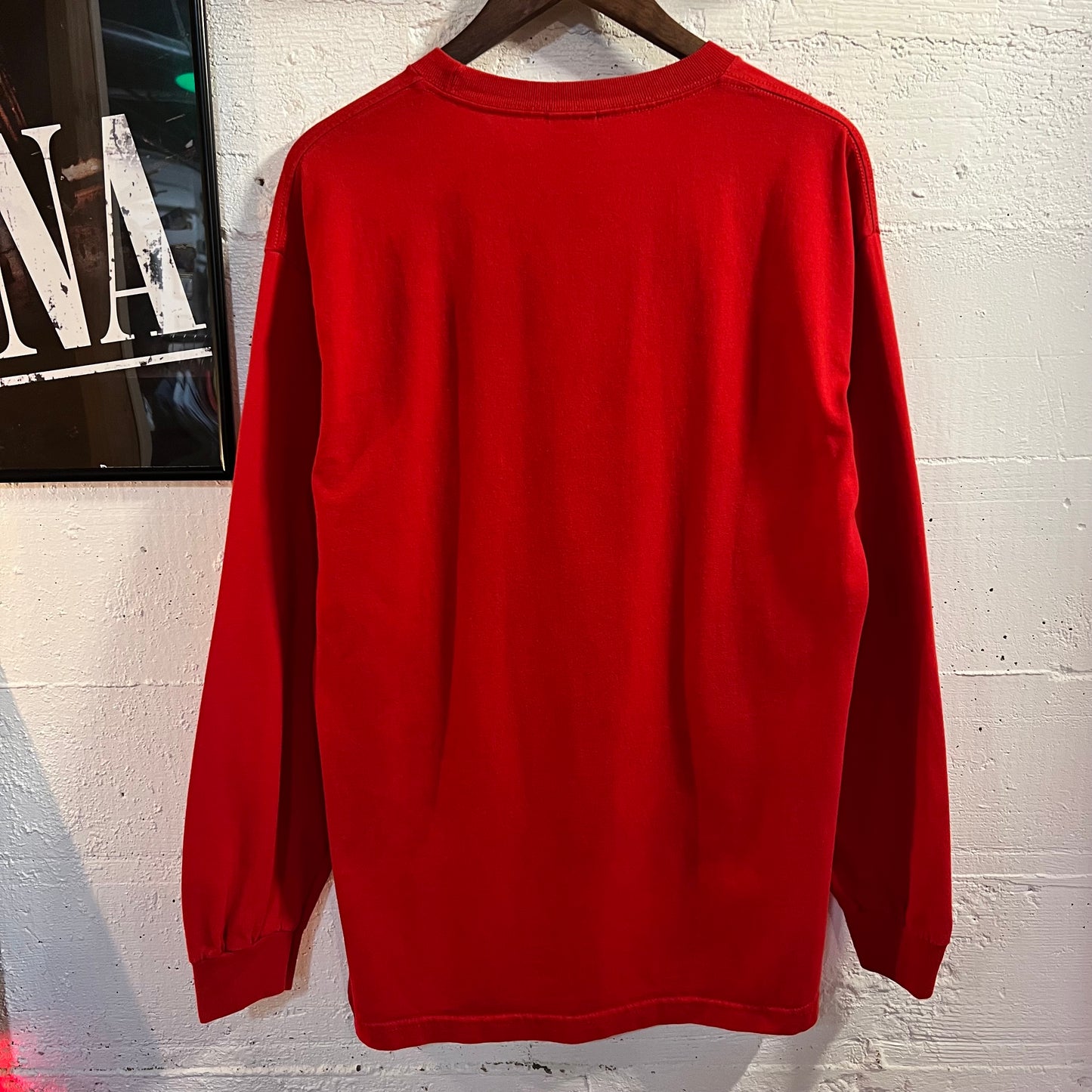 Vintage Calgary Flames NHL Long Sleeve T-Shirt - Size Large - Red/Multi