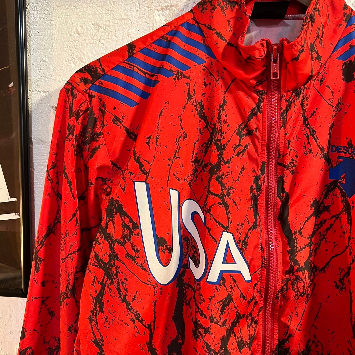 Vintage Descente Team USA Cycling Jersey Windbreaker Jacket - Size Small - Made In USA