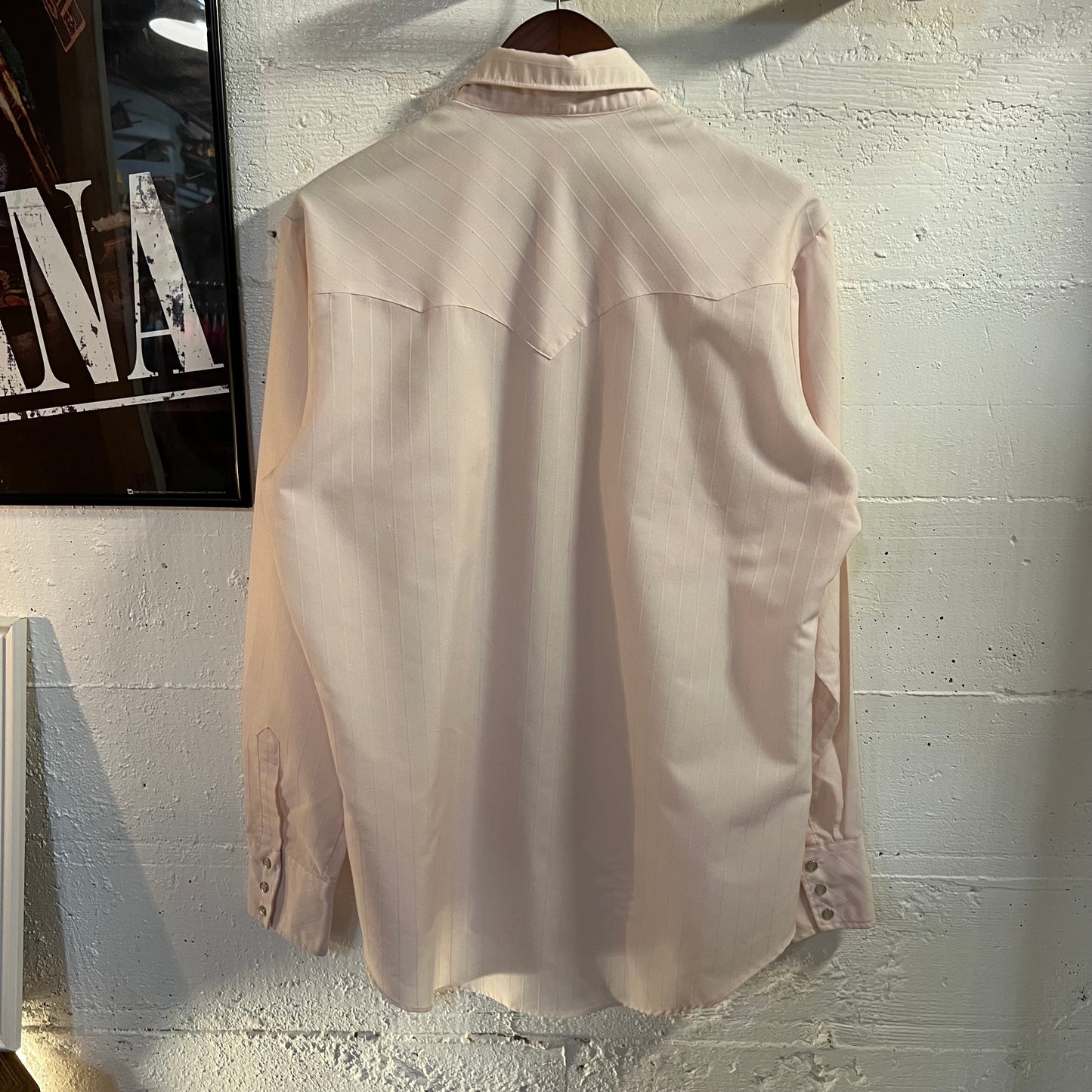 Vintage Miller Western Wear Pink Pearl Snap Western Shirt - Size Large (16-35) - Pink