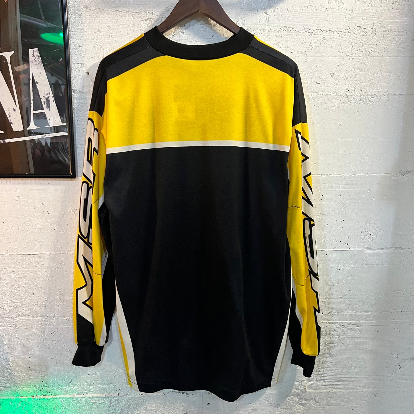 Vintage 90's MSR Motocross Jersey - Size XL - Made In USA - Black/Yellow