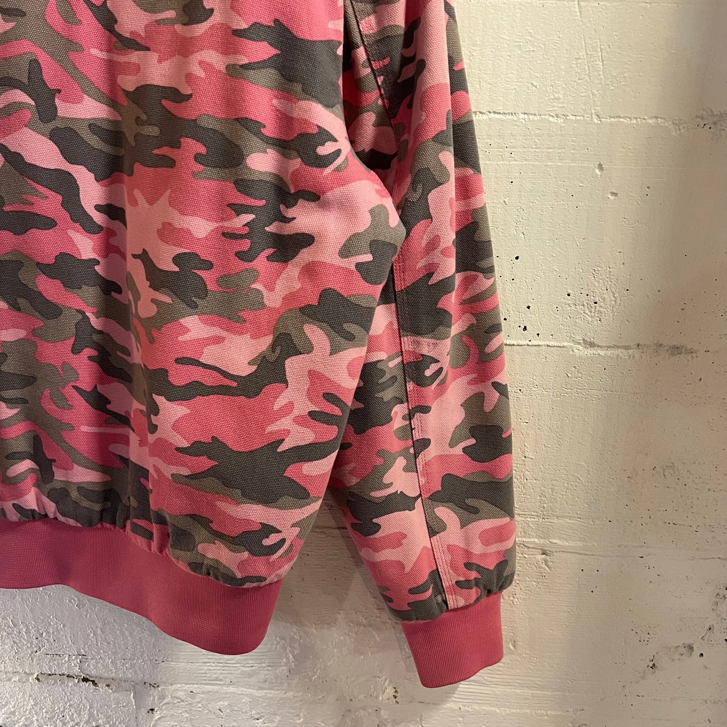 Vintage Y2K Roper Woodland Camo Zip Up Quilt Lined Jacket - Size XL - Pink/Grey
