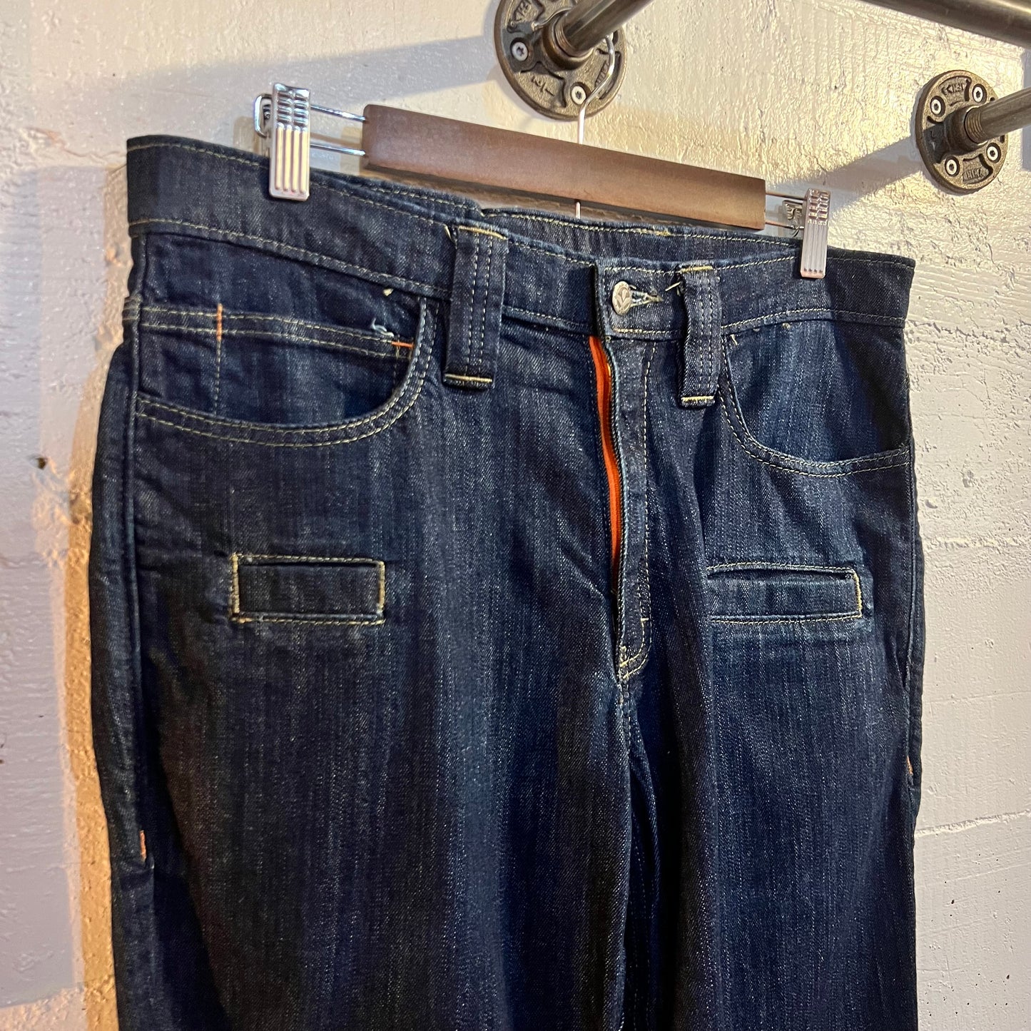 Atlas 46 Raw Denim Whittemore Work Jeans - Size 32" x 30" - Navy/Indigo - Made In USA