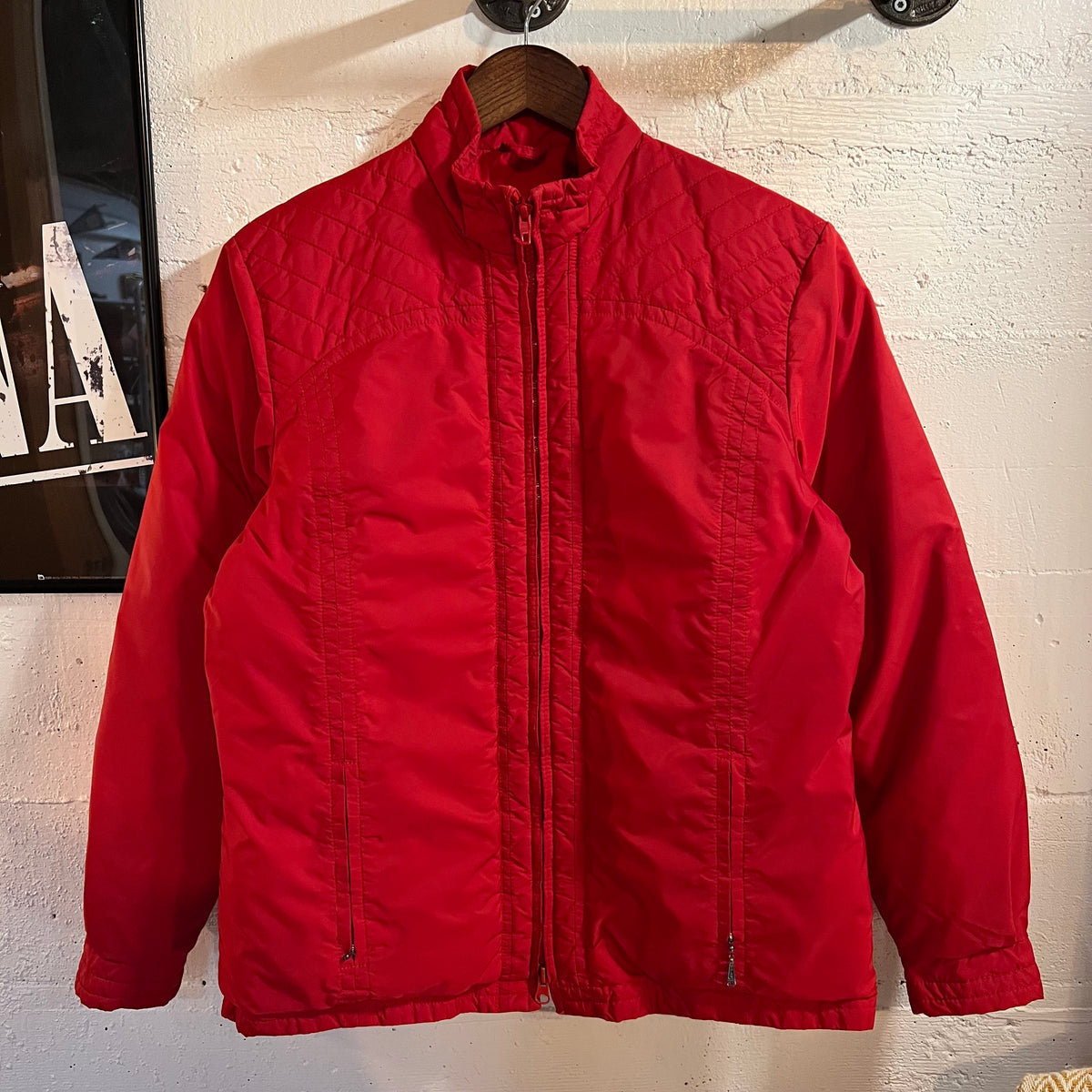 Vintage 1970's Eddie Bauer Blizzard Proof Goose Down Womens Ski Jacket - Size S/M - Made In USA - Red