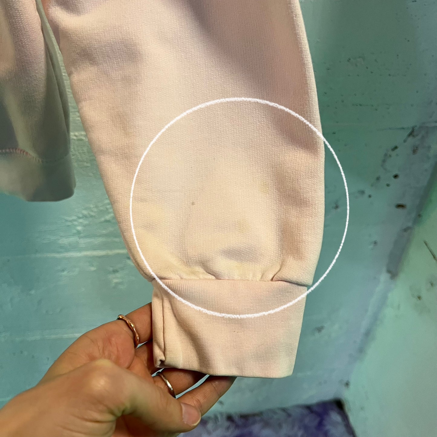 Vintage Faded Distressed Rag Wear Blank Hoodie Sweatshirt - Size Large - Pink