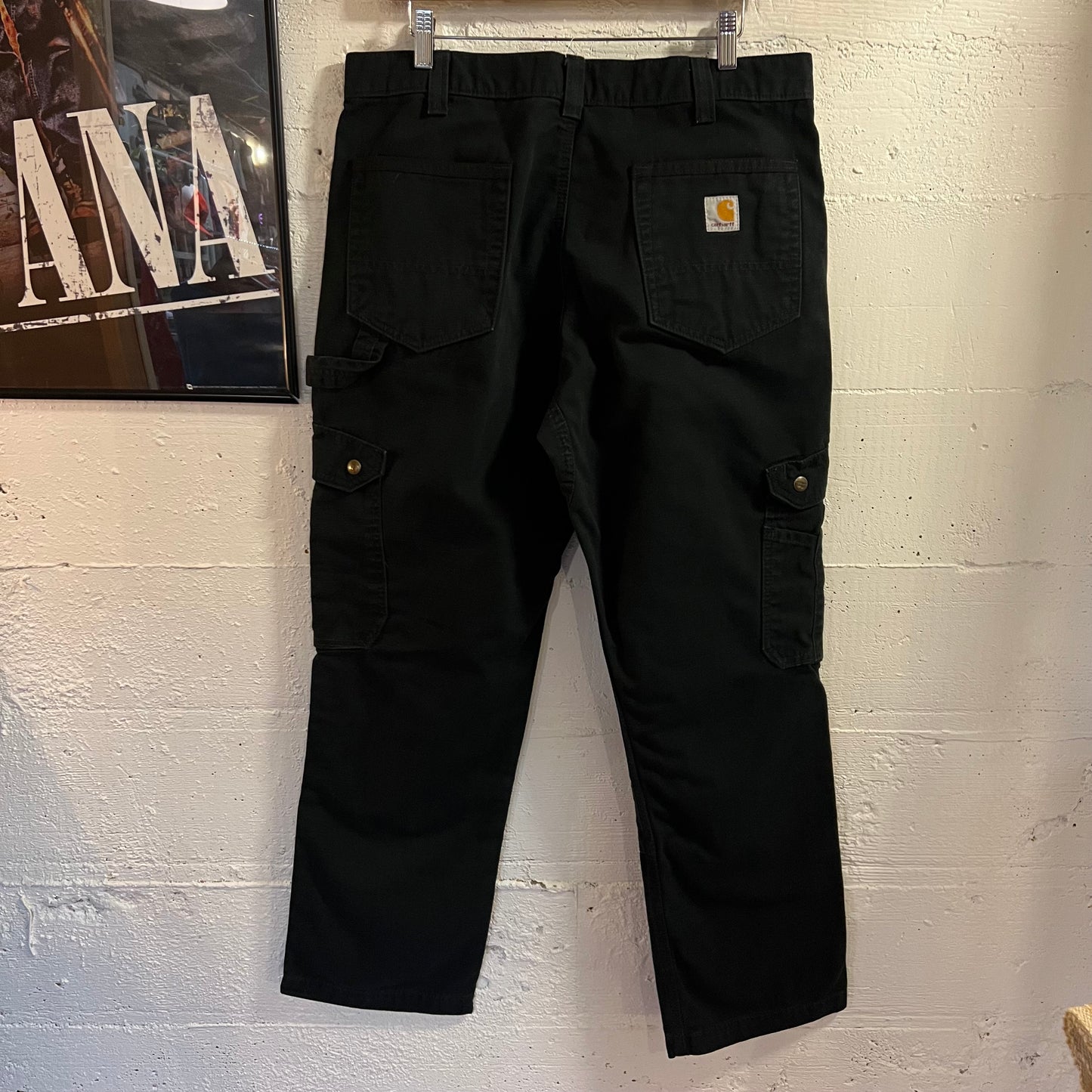 Carhartt Relaxed Fit Ripstop Double Knee Carpenter Pant - Size 34" x 30" - 100% Cotton - B342-BLK