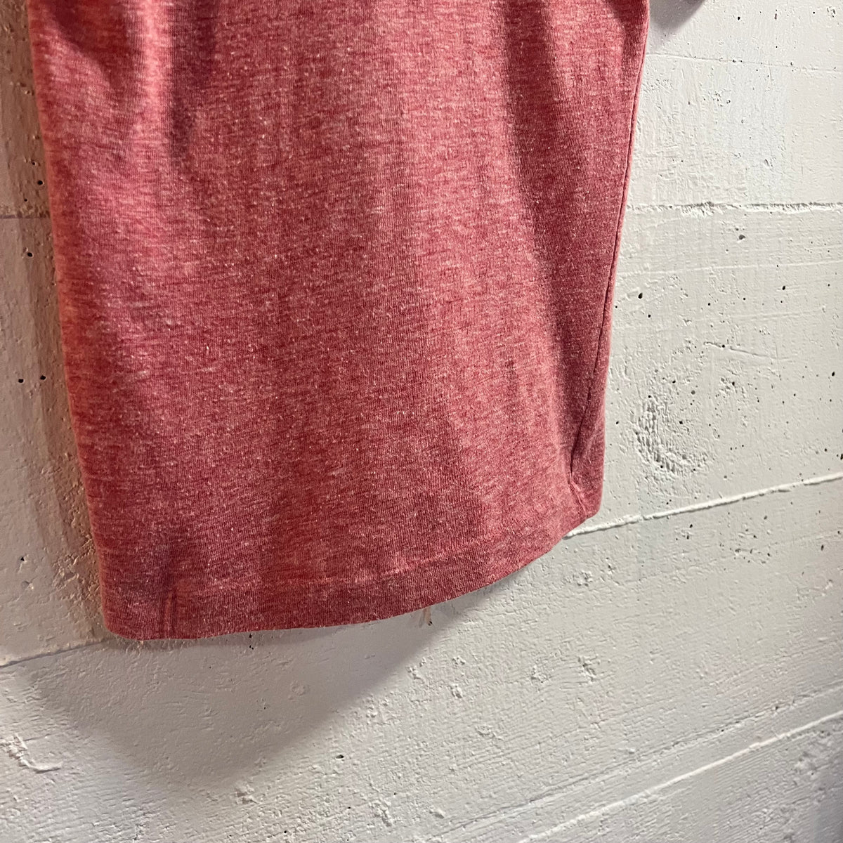 Vintage 80’s Champion Ball State University Single Stitch Ringer Baby T-Shirt - Size Youth Medium - Made In USA - Red