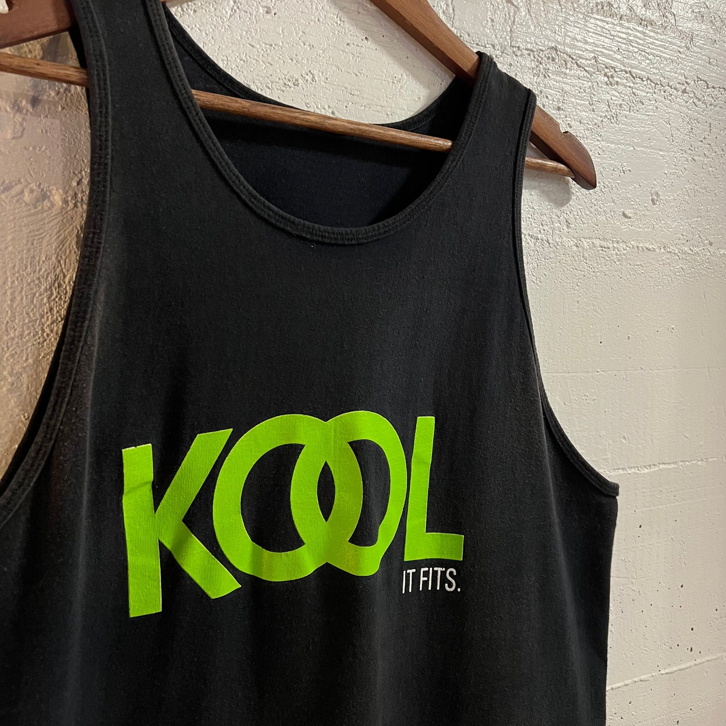 Vintage 90’s Faded KOOL Cigarettes ‘It Fits.’ Tank Top - Size Large - Black/Green/White