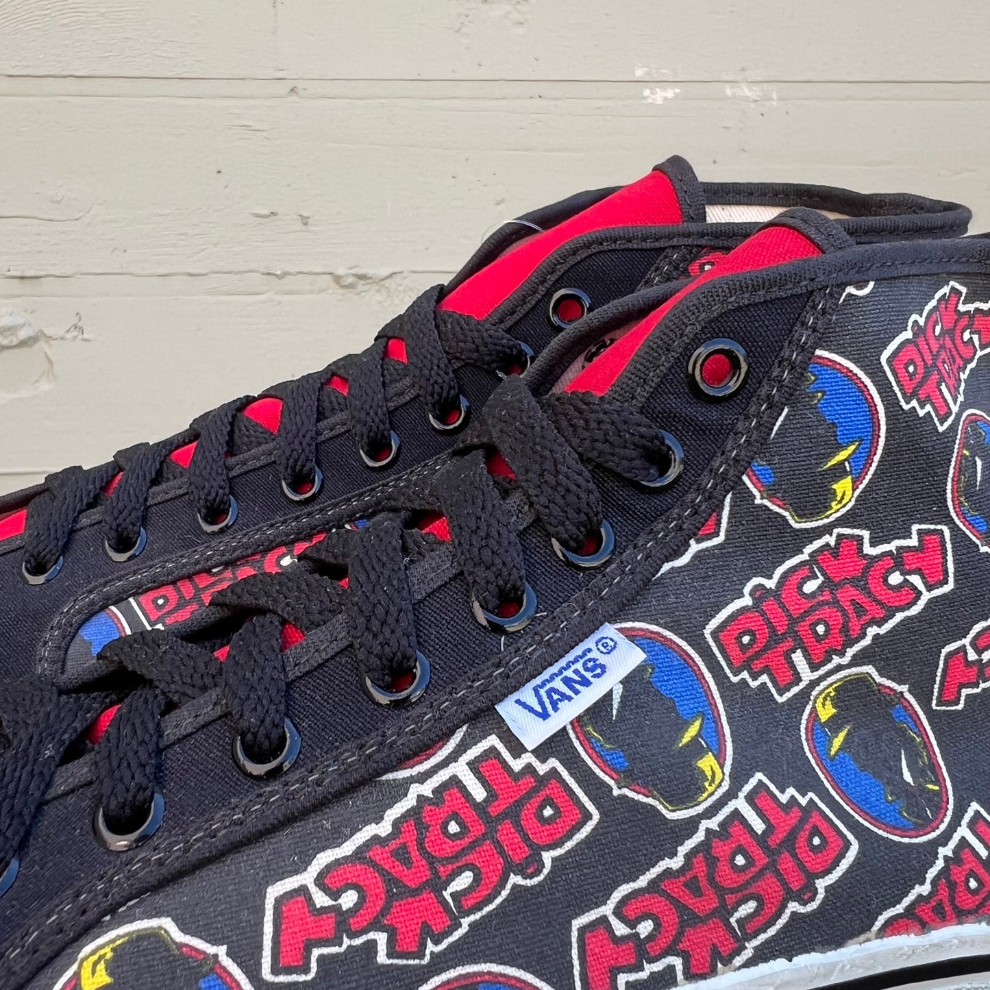 Vintage 1989 Vans Disney Dick Tracy All Over Print High Top Shoes - Size  - Made In USA