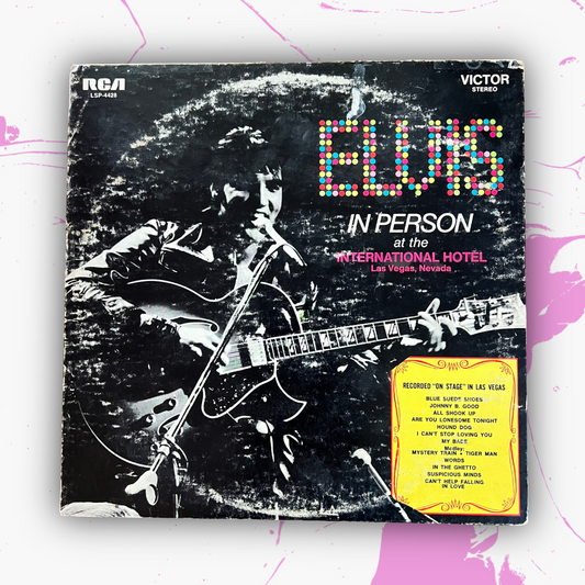 Vintage 1970’s Elvis ‘In Person At The International Hotel Las Vegas, Nevada’ Vinyl Record