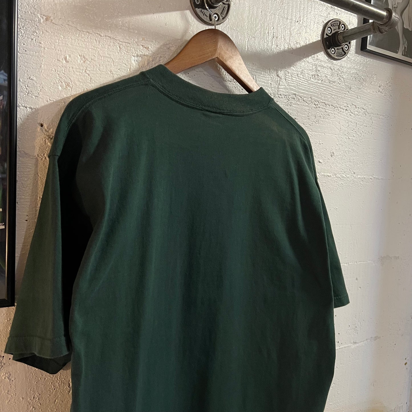 Vintage 90's Green Bay Packers NFL Big Graphic Logo 7 T-Shirt - Size XL - Green/Yellow